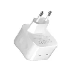 Φορτιστής Ταξιδίου Ταχείας Φόρτισης Devia EA379 με Διπλή Έξοδο 2xUSB C GaN PD 35W Extreme Λευκό | Shopin.gr