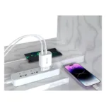 Φορτιστής Ταξιδίου Ταχείας Φόρτισης Devia RLC-389 με Διπλή Έξοδο USB A & USB C PD QC 20W Smart Λευκό | Shopin.gr