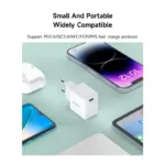 Φορτιστής Ταξιδίου Ταχείας Φόρτισης Devia EA455 με Έξοδο USB C GaN PD 30W GRS Λευκό | Shopin.gr