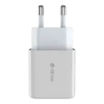 Φορτιστής Ταξιδίου Ταχείας Φόρτισης Devia με Έξοδο USB C PD 30W & Θήκη ShockProof & Tempered Glass Apple iPhone 15 Pro Max Star Pack Λευκό | Shopin.gr