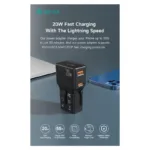 Φορτιστής Ταξιδίου Ταχείας Φόρτισης - Αντάπτορας Global Multi Function Devia G520 Mini με Διπλή Έξοδο USB A & USB C PD QC 20W 3A Μαύρο | Shopin.gr