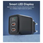 Φορτιστής Ταξιδίου Ταχείας Φόρτισης Choetech PD6051 με Διπλή Έξοδο 2xUSB C GaN PD 35W Μαύρο | Shopin.gr