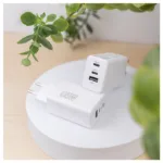 Φορτιστής Ταξιδίου Ταχείας Φόρτισης Maxlife MXTC-08-65ACC με Τριπλή Έξοδο USB A & 2xUSB C PD QC 65W Λευκό | Shopin.gr