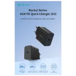 Φορτιστής Ταξιδίου Ταχείας Φόρτισης Devia GS-W45A0948 45W με Έξοδο USB C PD Rocket Μαύρο | Shopin.gr