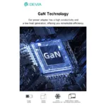 Φορτιστής Ταξιδίου Ταχείας Φόρτισης Devia RCE-6505ACCL με Τριπλή Έξοδο USB A & 2xUSB C GaN PD 65W Extreme Λευκό | Shopin.gr