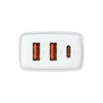 Φορτιστής Ταξιδίου Ταχείας Φόρτισης Baseus Compact με Τριπλή Έξοδο 2xUSB A & USB C PD QC 30W 3A Λευκό | Shopin.gr