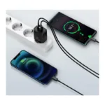 Φορτιστής Ταξιδίου Ταχείας Φόρτισης Baseus Compact με Διπλή Έξοδο USB A & USB C PD QC 20W 3A Μαύρο | Shopin.gr