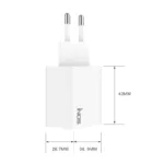 Φορτιστής Ταξιδίου Ταχείας Φόρτισης inos με Έξοδο USB C PD 20W Λευκό | Shopin.gr