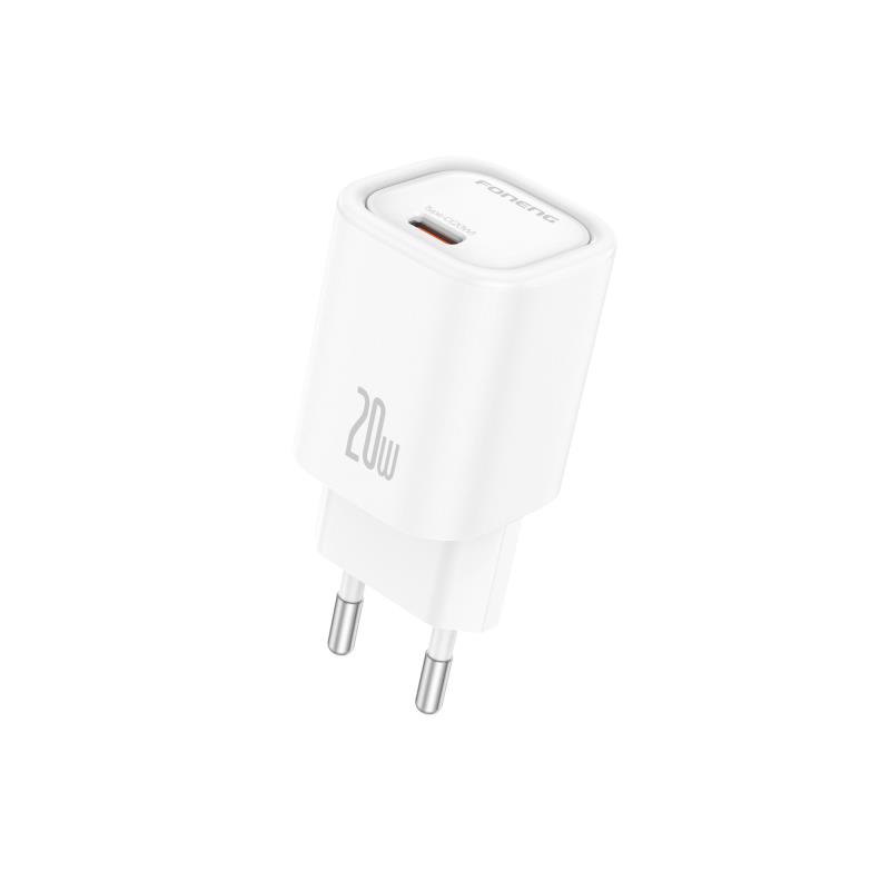 Φορτιστής Ταξιδίου Ταχείας Φόρτισης Foneng EU69 με Έξοδο USB C PD 20W 3A Λευκό | Shopin.gr