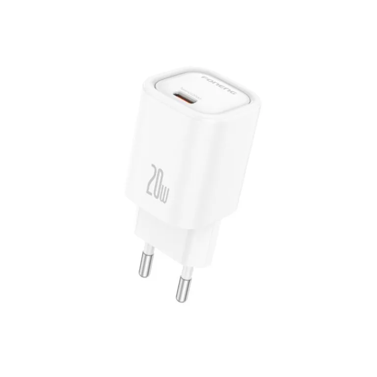 Φορτιστής Ταξιδίου Ταχείας Φόρτισης Foneng EU69 με Έξοδο USB C PD 20W 3A Λευκό | Shopin.gr