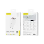 Φορτιστής Ταξιδίου Ταχείας Φόρτισης Foneng EU71 με Διπλή Έξοδο USB A & USB C GaN PD 30W 3A Λευκό | Shopin.gr