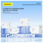 Φορτιστής Ταξιδίου Ταχείας Φόρτισης Foneng GaN40-EU με Τετραπλή Έξοδο USB A & 3xUSB C GaN 100W 5A Λευκό | Shopin.gr