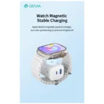 Φορτιστής Ταξιδίου Ταχείας Φόρτισης & Ασύρματος για Watch 2 σε 1 Devia RCE-2301ACL με Διπλή Έξοδο USB A & USB C GaN PD QC 22W Ultra1 Λευκό | Shopin.gr