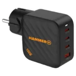 Φορτιστής Ταξιδίου Ταχείας Φόρτισης Hammer RapidCharge Duo με Τετραπλή Έξοδο USB A & 3xUSB C PD 100W Μαύρο | Shopin.gr
