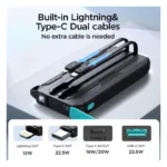 Φορτιστής Ανάγκης Joyroom JR-L017 PD 22.5W 10000mAh με Φακό & Καλώδια USB C & Lightning Μαύρο | Shopin.gr