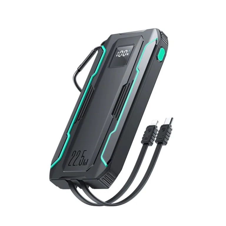 Φορτιστής Ανάγκης Joyroom JR-L017 PD 22.5W 10000mAh με Φακό & Καλώδια USB C & Lightning Μαύρο | Shopin.gr