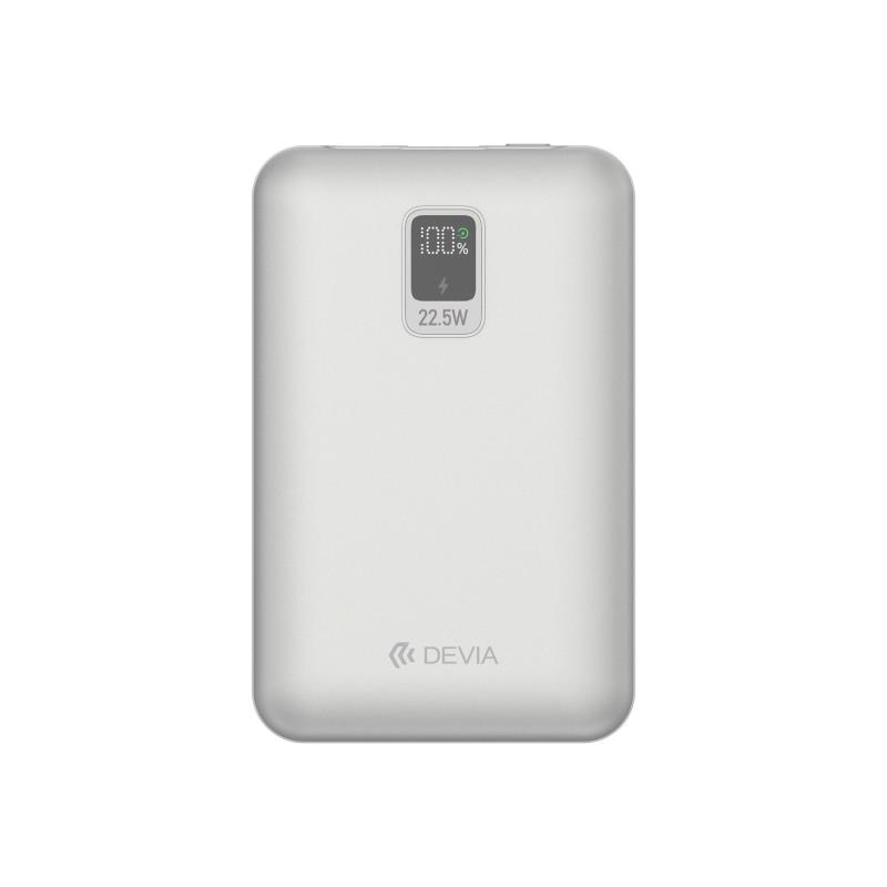 Φορτιστής Ανάγκης Devia EP202 MINI 22.5W 10000mAh με 2 Ενσωματωμένα Καλώδια Extreme Speed Ασημί | Shopin.gr