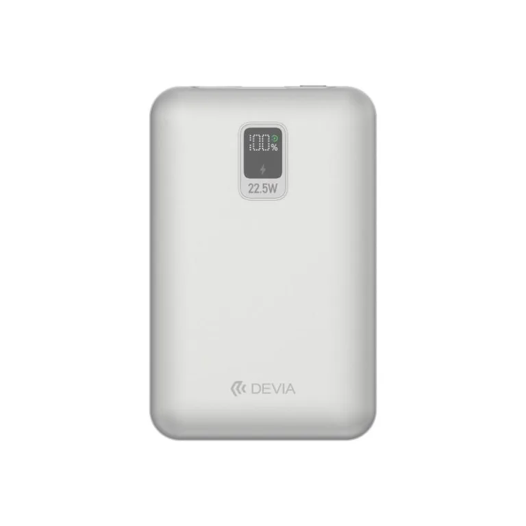 Φορτιστής Ανάγκης Devia EP202 MINI 22.5W 10000mAh με 2 Ενσωματωμένα Καλώδια Extreme Speed Ασημί | Shopin.gr