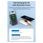 Ασύρματος Φορτιστής Ανάγκης Devia EP201 Magnetic PD 22.5W 10000mAh με Βραχίονα Στήριξης Extreme Speed Γκρι | Shopin.gr