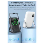 Ασύρματος Φορτιστής Ανάγκης Devia EP201 Magnetic PD 22.5W 10000mAh με Βραχίονα Στήριξης Extreme Speed Γκρι | Shopin.gr