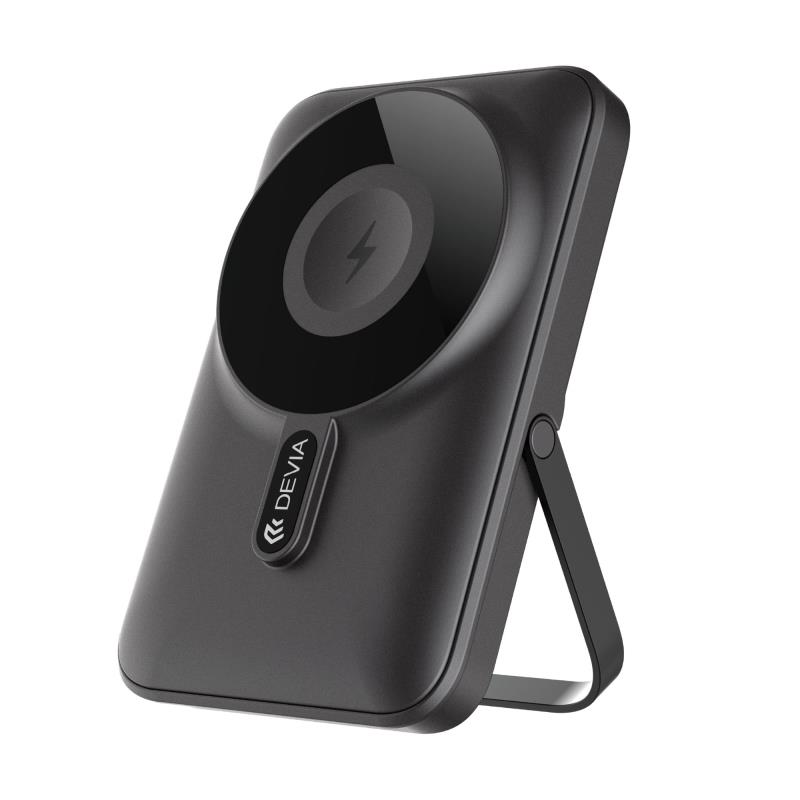 Ασύρματος Φορτιστής Ανάγκης Devia EP201 Magnetic PD 22.5W 10000mAh με Βραχίονα Στήριξης Extreme Speed Γκρι | Shopin.gr