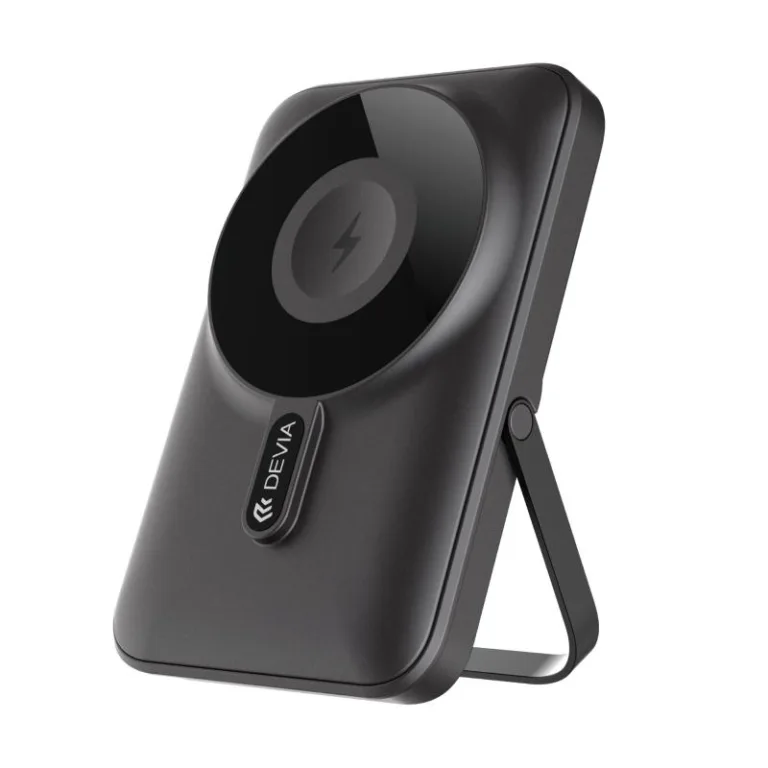 Ασύρματος Φορτιστής Ανάγκης Devia EP201 Magnetic PD 22.5W 10000mAh με Βραχίονα Στήριξης Extreme Speed Γκρι | Shopin.gr