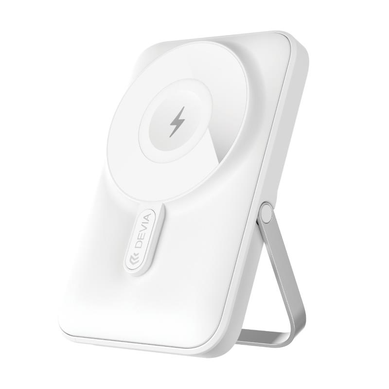 Ασύρματος Φορτιστής Ανάγκης Devia EP201 Magnetic PD 22.5W 10000mAh με Βραχίονα Στήριξης Extreme Speed Λευκό | Shopin.gr