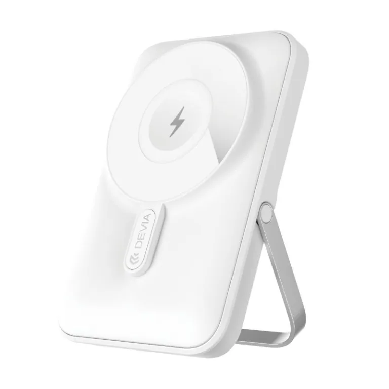 Ασύρματος Φορτιστής Ανάγκης Devia EP201 Magnetic PD 22.5W 10000mAh με Βραχίονα Στήριξης Extreme Speed Λευκό | Shopin.gr