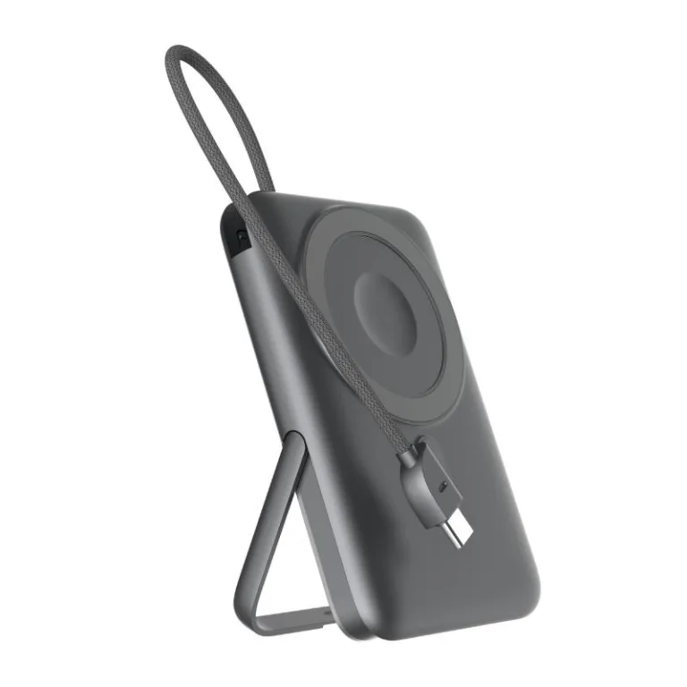 Φορτιστής Ανάγκης Devia EP203 Magnetic 4 σε 1 22.5W 10000mAh με Βραχίονα Στήριξης & Ενσωματωμένο Καλώδιο Extreme Speed Γκρι | Shopin.gr