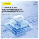 Φορτιστής Ανάγκης Foneng PX105 Mini 22.5W 10000mAh με 2 Ενσωματωμένα Καλώδια Λευκό | Shopin.gr