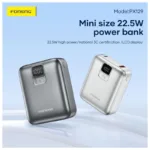 Φορτιστής Ανάγκης Foneng PX129 Mini 22.5W 10000mAh με 2 Θύρες Σκούρο Γκρι | Shopin.gr