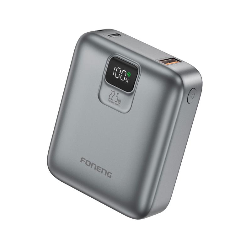 Φορτιστής Ανάγκης Foneng PX129 Mini 22.5W 10000mAh με 2 Θύρες Σκούρο Γκρι | Shopin.gr