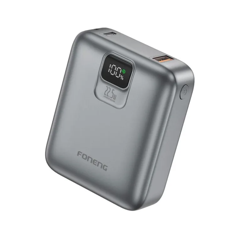 Φορτιστής Ανάγκης Foneng PX129 Mini 22.5W 10000mAh με 2 Θύρες Σκούρο Γκρι | Shopin.gr