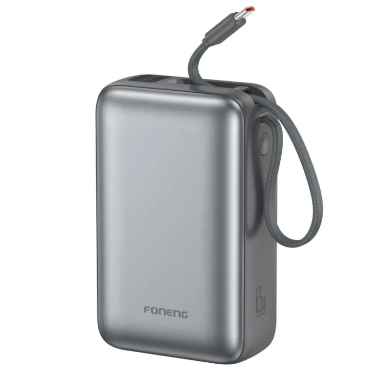 Φορτιστής Ανάγκης Foneng PX128 65W 30000mAh με 3 Θύρες Σκούρο Γκρι | Shopin.gr