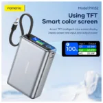 Φορτιστής Ανάγκης Foneng PX132 65W 20000mAh με 3 Θύρες & Έγχρωμη Οθόνη Σκούρο Γκρι | Shopin.gr
