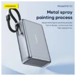 Φορτιστής Ανάγκης Foneng PX132 65W 20000mAh με 3 Θύρες & Έγχρωμη Οθόνη Σκούρο Γκρι | Shopin.gr