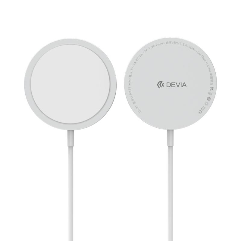 Ασύρματος Φορτιστής Devia EA239 15W για Smartphones Smart Ασημί | Shopin.gr