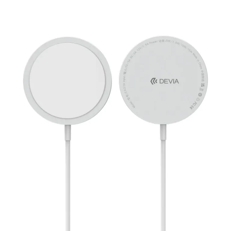 Ασύρματος Φορτιστής Devia EA239 15W για Smartphones Smart Ασημί | Shopin.gr
