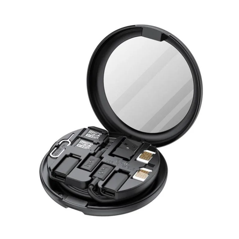 Ασύρματη Βάση Φόρτισης  12 σε 1 Budi 15W με Πολυλειτουργικό Κιτ για Smartphones Μαύρο | Shopin.gr