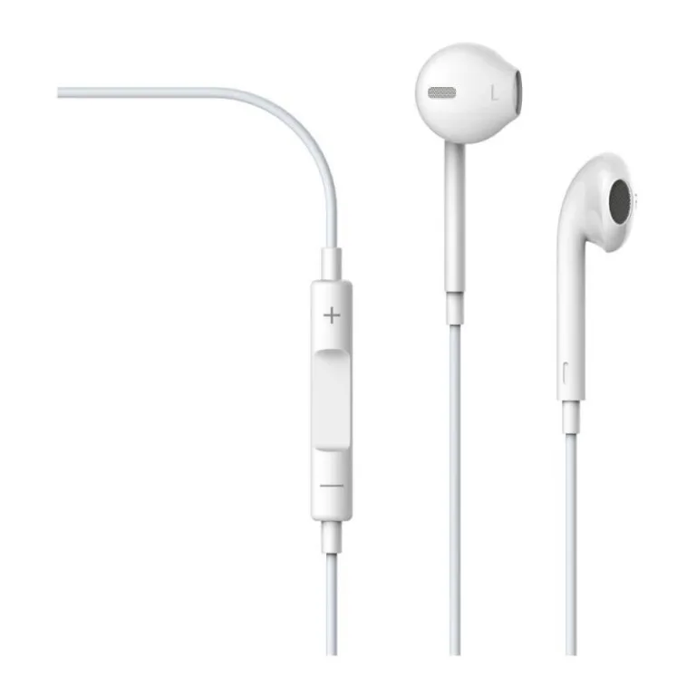 Hands Free Stereo Devia EM022 Earpods 3.5mm με Χειριστήριο & Μικρόφωνο Λευκό | Shopin.gr