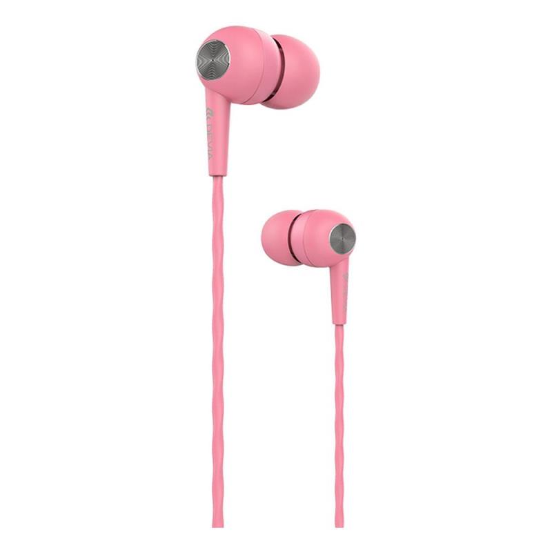 Hands Free Stereo Devia EM018 3.5mm Kintone Ροζ | Shopin.gr