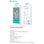 Hands Free Stereo A3 Devia EM108 3.5mm Kintone Λευκό | Shopin.gr