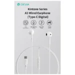 Hands Free Stereo A3 Devia EM109 USB C Kintone Λευκό | Shopin.gr