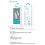 Hands Free Stereo A3 Devia EM109 USB C Kintone Λευκό | Shopin.gr