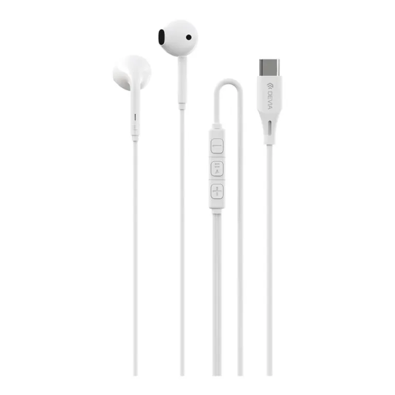 Hands Free Stereo A3 Devia EM109 USB C Kintone Λευκό | Shopin.gr
