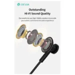 Hands Free Stereo Devia EM113 M2 Metal USB C Smart Μαύρο | Shopin.gr