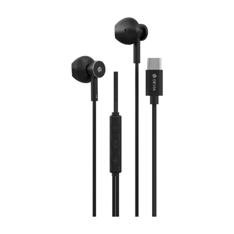 Hands Free Stereo Devia EM113 M2 Metal USB C Smart Μαύρο | Shopin.gr