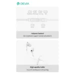 Hands Free Stereo Devia EM106 A2 3.5mm Kintone Λευκό | Shopin.gr
