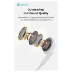 Hands Free Stereo Devia EM106 A2 3.5mm Kintone Λευκό | Shopin.gr