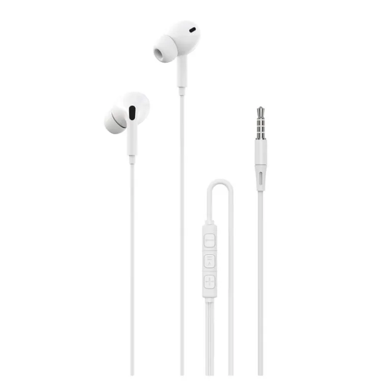 Hands Free Stereo Devia EM106 A2 3.5mm Kintone Λευκό | Shopin.gr